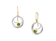 Bindu Dangle earrings by E.L. Designs in Sterling Silver with Blue Topaz
