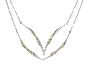 Vineyard Swing Necklace by E.L. Designs in Sterling Silver & 14K Gold