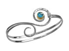 Fiddlehead Bracelet by E.L. Designs in Sterling Silver with Black Onyx