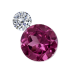 Diamond - Rhodolite Garnet