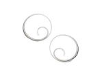 Scrolling Hoop Earrings by E.L. Designs in Sterling Silver