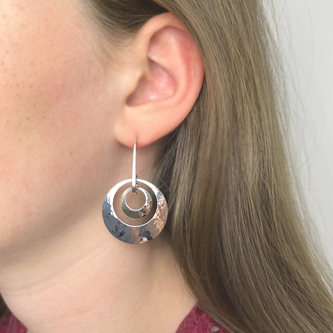 Jaunty Earrings on Model
