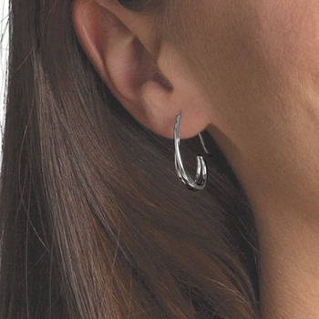 Duo Hoop Earrings on Model