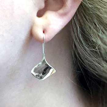 Reflection Earrings on Model