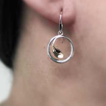 Be-Leaf Earrings on Model