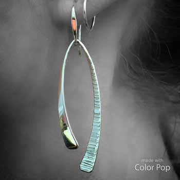 Duet Earrings on Model