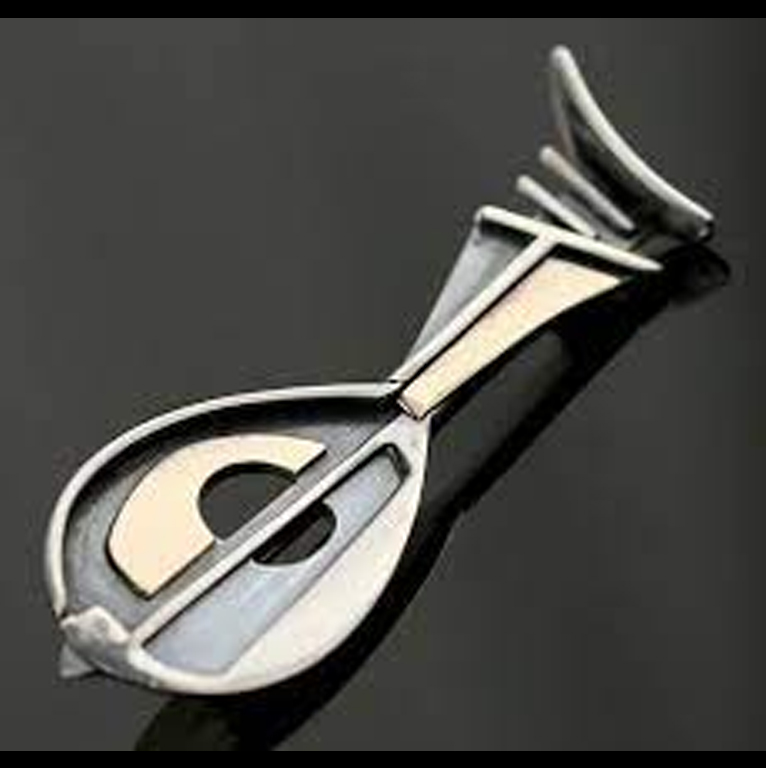 Ed Levin vintage modernist brooch