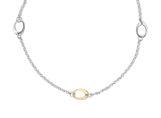 Ellipse Anklet by E.L. Designs in Sterling Silver & 14K Gold