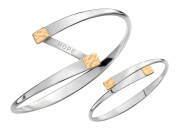 Hope Bracelet by E.L. Designs in Sterling Silver & 14K Gold accents (both open and closed views)