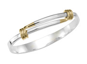 Grand Signature Bracelet by E.L. Design in Sterling Silver & 14K gold wraps