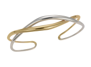 Tendril Cuff Bracelet by E.L. Designs in Sterling Silver & 14K Gold
