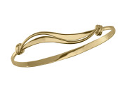 Wave Bracelet by E.L. Designs in Sterling Silver & 14K wrap accents