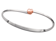 Petite Love Knot Bracelet by E.L. Designs in Sterling Silver with 14K Gold "knot"