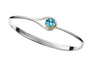 Desire Bracelet by E.L. Designs in 14K Gold with Blue Topaz