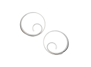 Scrolling Hoop Earrings by E.L. Designs in Sterling Silver