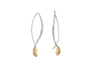 Be-Leaf Drop earrings by E.L. Designs in Sterling Silver & 14K Gold "Leaves"