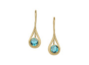 Desire Earring by E.L. Designs in 14K gold with Blue Topaz