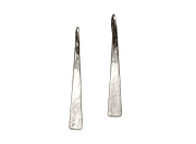 Hammered Taper Earrings by E.L. Designs in Sterling Silver