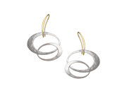 Entwined Elegance Earrings by E.L. Designs in Sterling Silver with 14K Gold earwires