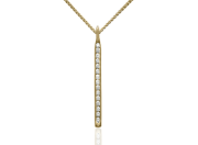 Sparkler Pendant by E.L. Designs in 14K Gold with 15 channel-set diamonds