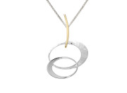 Entwined Elegance Pendant by E.L. Designs in Sterling Silver & 14K Gold Overlay