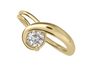 Gem Elegance Ring by E.L. Designs in 14K Gold with Moissanite