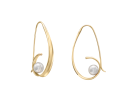 Crosswind Earrings by E.L. Designs in 14K Gold with Pearls