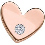 Rose Gold Heart Diamond
