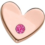 Rose Gold Heart Pink Sapphire