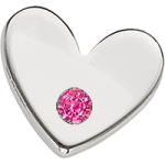 Silver Heart Pink Sapphire