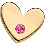 Gold Heart Pink Sapphire