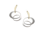 Entwined Elegance Earrings by E.L. Designs in Sterling Silver with 14K Gold earwires
