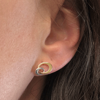 Entwined Mini Earrings on Model