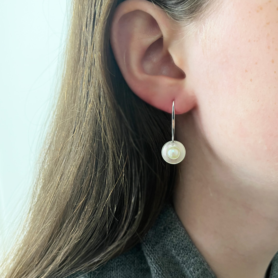 Sun Glow earrings on Model